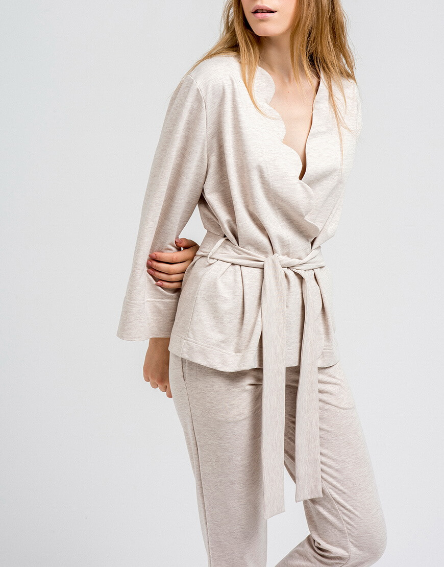 381-2 Бавовняний костюм з поясом BALCONY GARMENT (BLCGR_BBLCN381) - фото 2