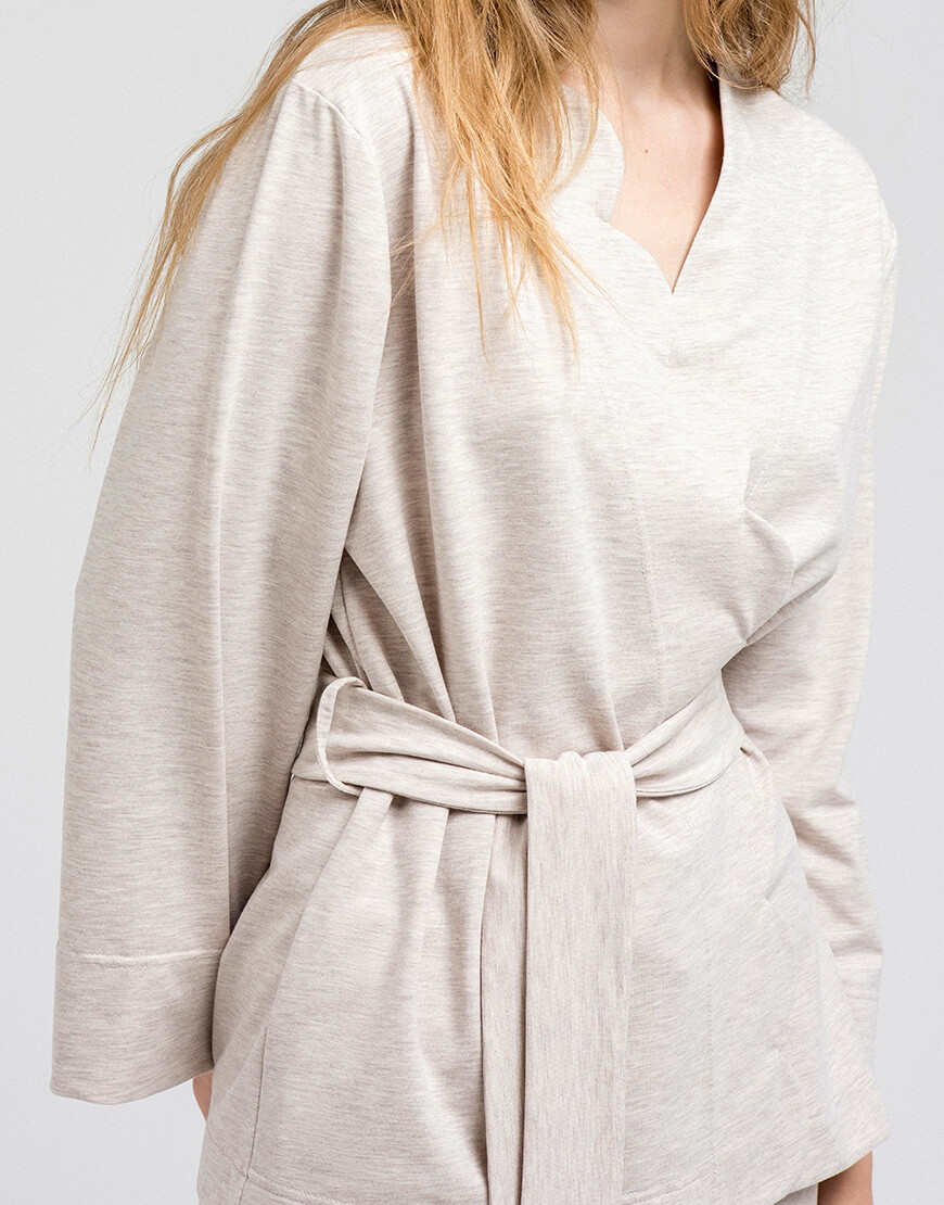 381-4 Бавовняний костюм з поясом BALCONY GARMENT (BLCGR_BBLCN381) - фото 4