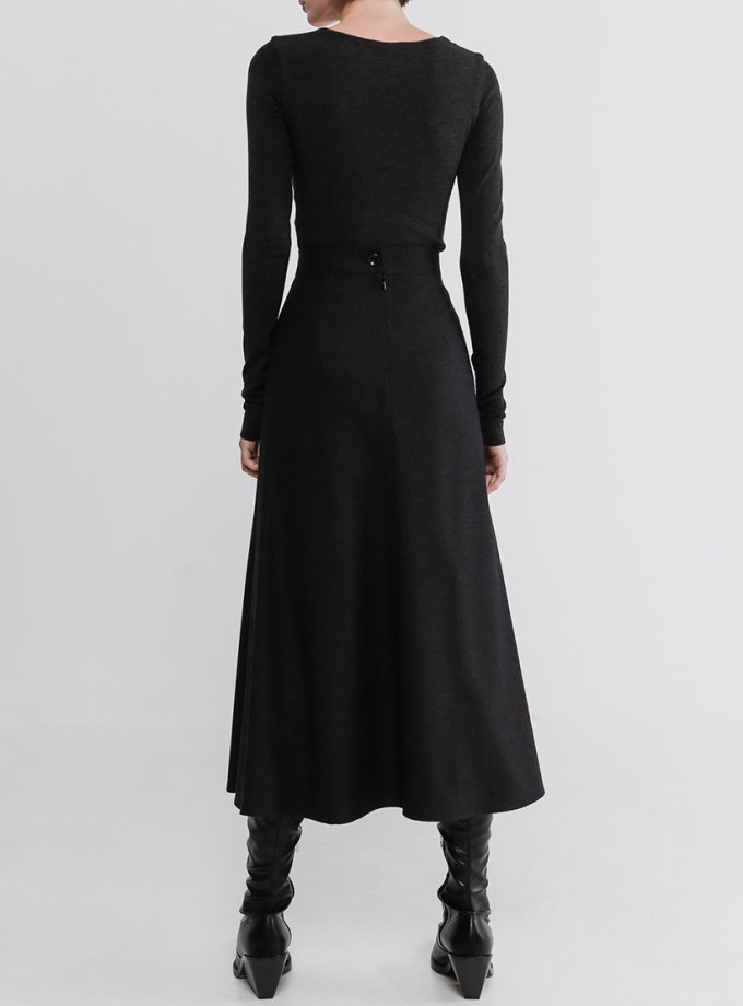 Спідниця з високою посадкою графітова SHAKO (SHKO_18059006)