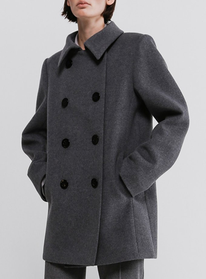 Двобортне пальто з вовни SHAKO (SHKO_20036001)