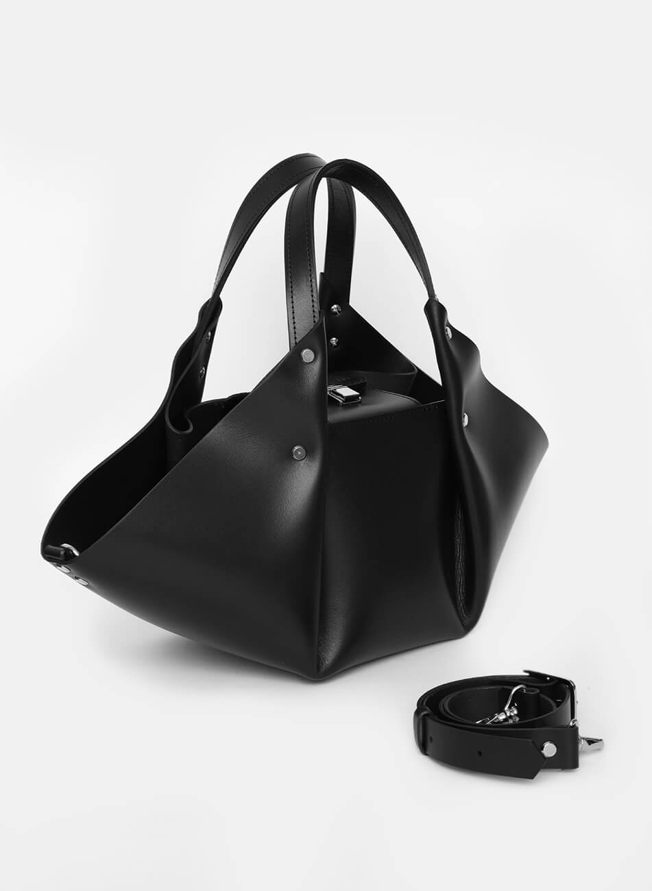 Hoshi-shopper-002 (4) Шопер Hoshi Black з натуральної шкіри VIS (VIS_Hoshi-shopper-002) - фото 2