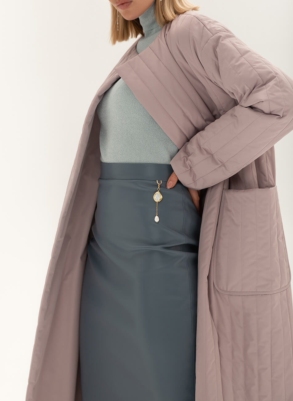 DSC_7891-2-Edit Стьобане пальто з поясом WONDER (WNDR_sp_21_pspl_03) - фото 6