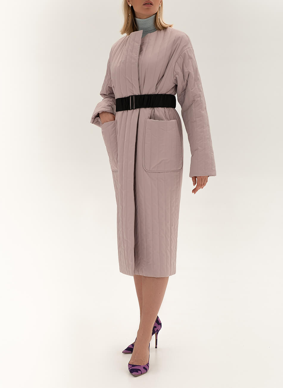 DSC_7902-Edit Стьобане пальто з поясом WONDER (WNDR_sp_21_pspl_03) - фото 4