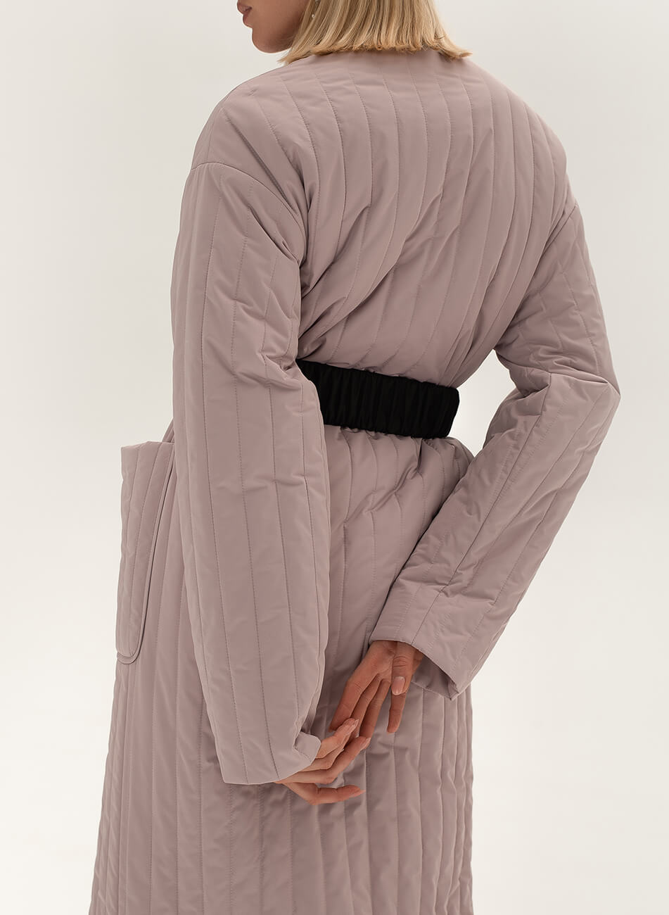 DSC_7915-Edit Стьобане пальто з поясом WONDER (WNDR_sp_21_pspl_03) - фото 3