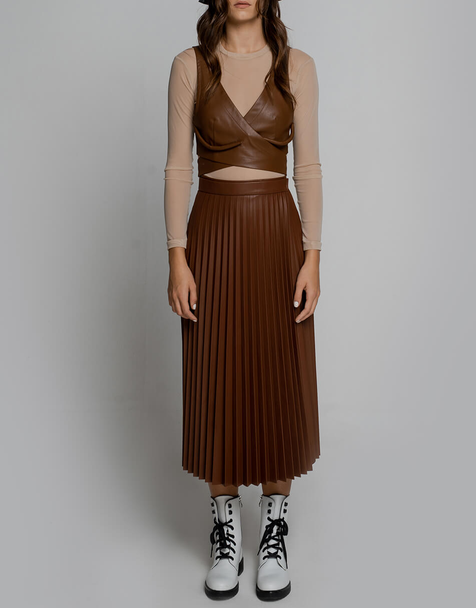 SE20_Tp_Wrp_Lthr_BR (1) Топ на запах з еко-шкіри 7/11 SEVEN ELEVEN (SE_SE20_Tp_Wrp_Lthr_BR) - фото 3