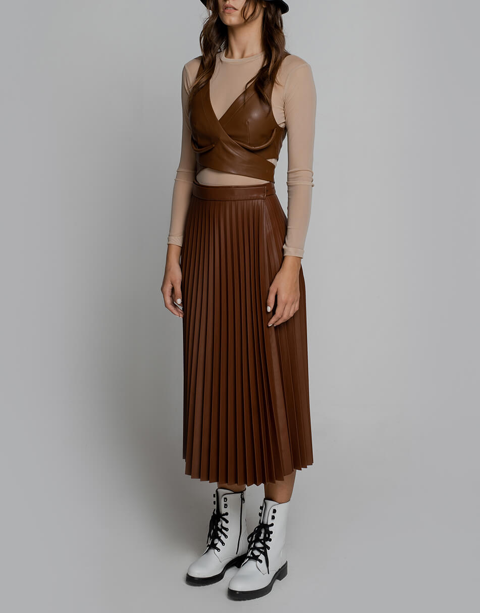 SE20_Tp_Wrp_Lthr_BR (2) Топ на запах з еко-шкіри 7/11 SEVEN ELEVEN (SE_SE20_Tp_Wrp_Lthr_BR) - фото 2