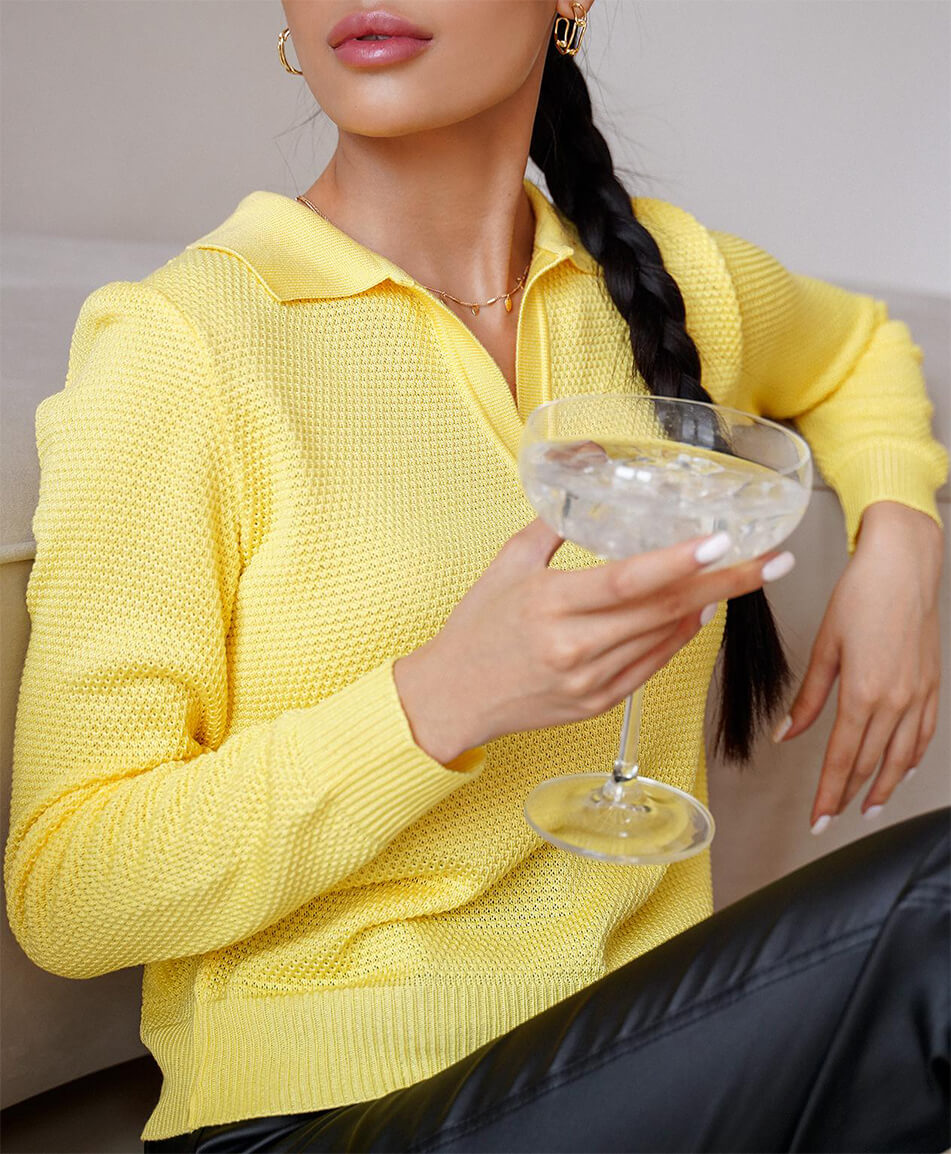 10 Топ з коміром-поло ANNA J.D.WOOL (JDW_J.D.2532) - фото 4