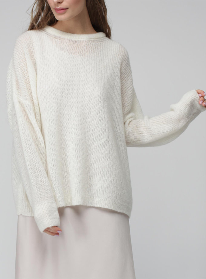 Джемпер oversize з мохеру MISS SECRET (MISS_PU-020-white)