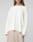 Джемпер oversize з V-подібним вирізом MISS SECRET (MISS_PU-021-white)