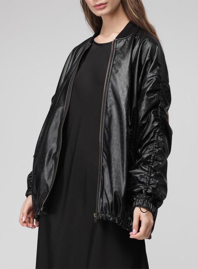 Куртка oversize з екошкіри MISS SECRET (MISS_JA-009-black)