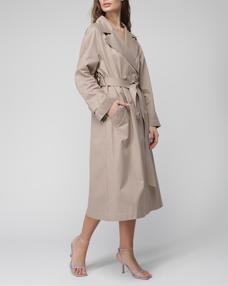 6 Двобортний тренч із бавовни MISS SECRET (MISS_JA-015-stone) - фото 3