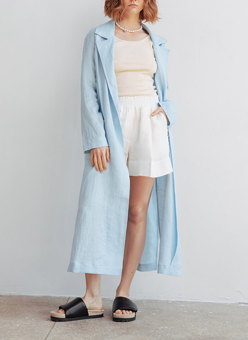 698 (3) Лляна накидка з кишенями BALCONY GARMENT (BLCGR_BLCN_698) - фото 2