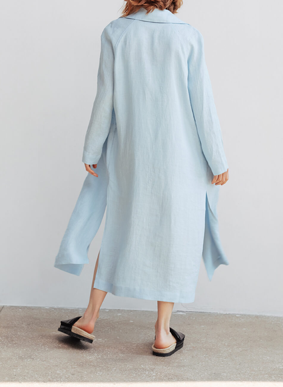 698 (4) Лляна накидка з кишенями BALCONY GARMENT (BLCGR_BLCN_698) - фото 3