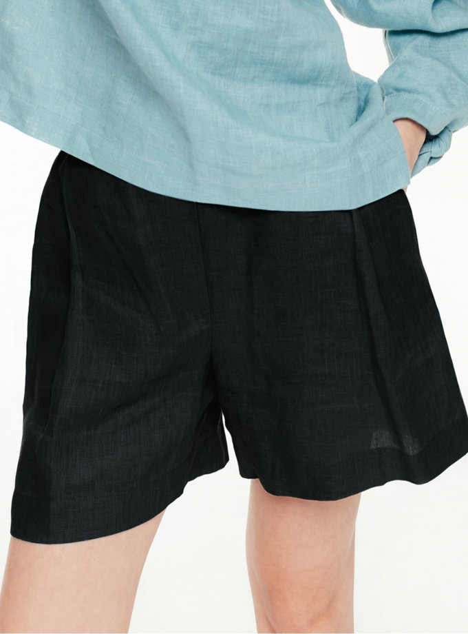 Лляні шорти зі складками BALCONY GARMENT (BLCGR_BLCN_706) - фото 5