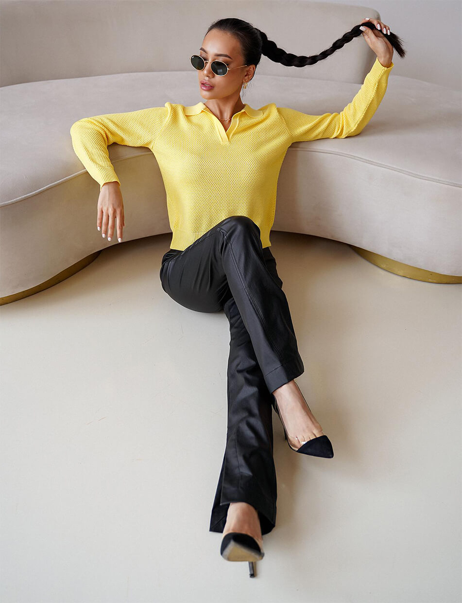 9 Топ з коміром-поло ANNA J.D.WOOL (JDW_J.D.2532) - фото 3