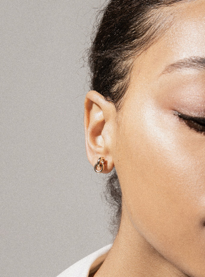 Сережки з жовтого золота RIMMART JEWELRY (RAJ_E-8144)