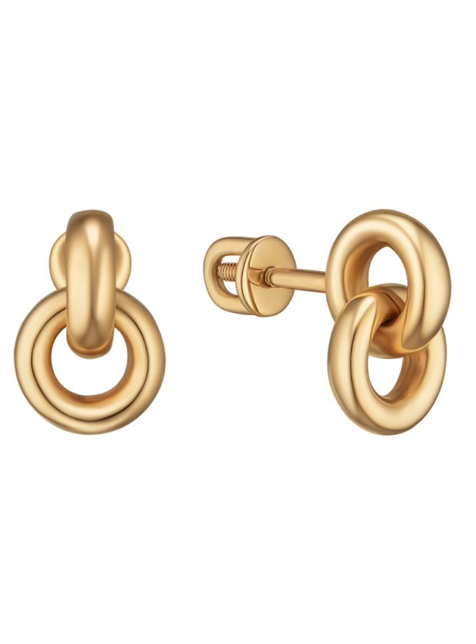 Сережки з жовтого золота RIMMART JEWELRY (RAJ_E-8144)