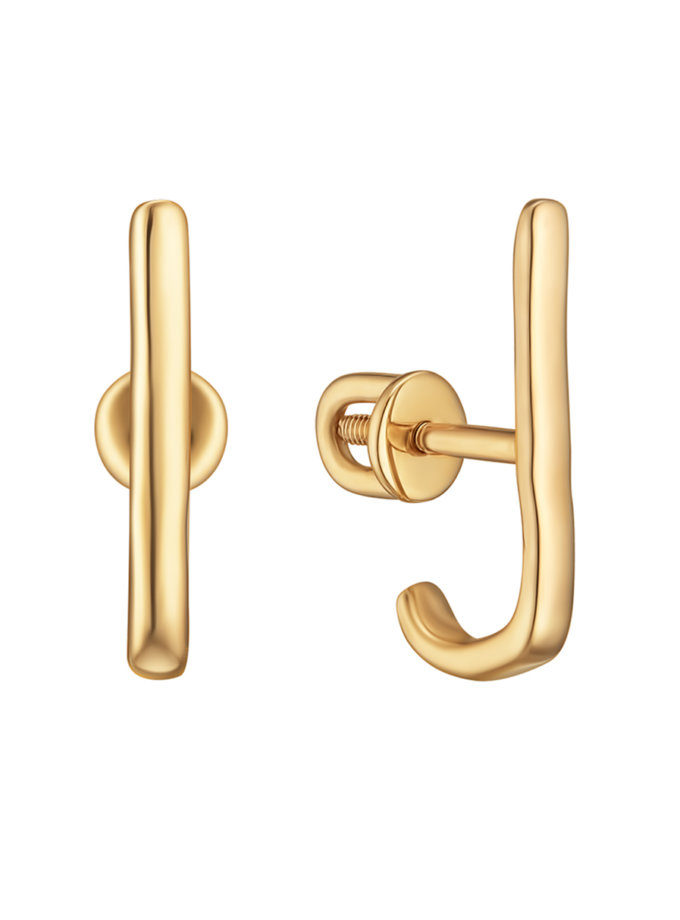 Сережки з жовтого золота RIMMART JEWELRY (RAJ_E-7949)