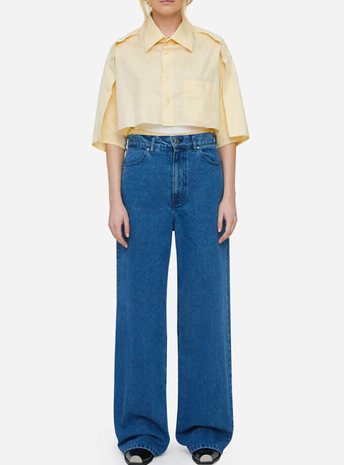 Широкі джинси з бавовни MATCH DENIM (WNDM_sp21-jns0-darkblue)