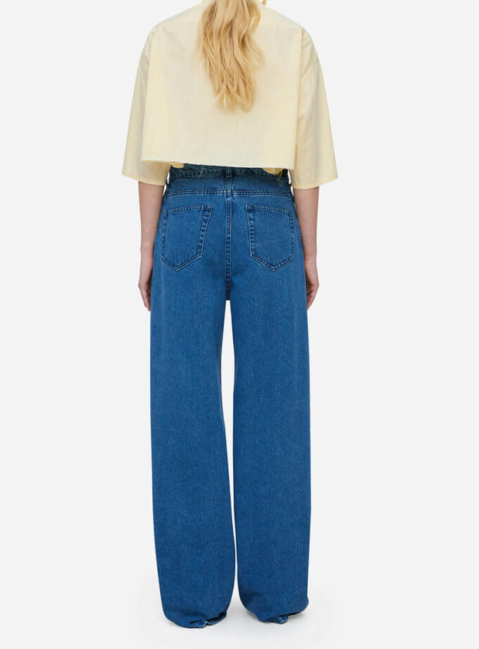 Широкі джинси з бавовни MATCH DENIM (WNDM_sp21-jns0-darkblue)