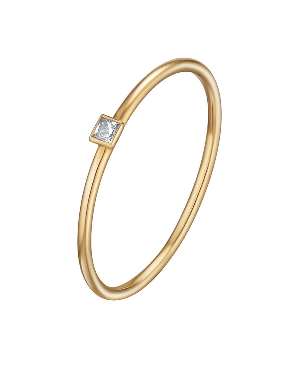 R-7950 Каблучка з жовтого золота RIMMART JEWELRY (RAJ_R-7950) - фото 3