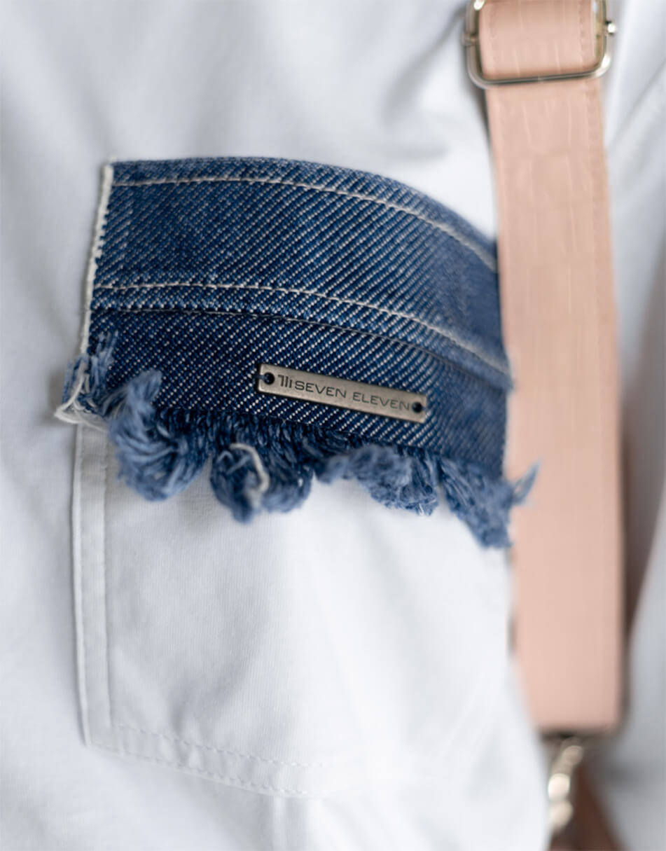 49 Бавовняний топ з карманом 7/11 SEVEN ELEVEN (SE_SE20_Ts_DK_W) - фото 6