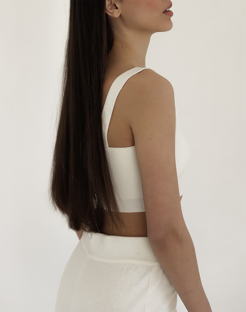 5 Вкорочений топ із трикотажу FIORE BIANCO (FRBC_FBKtop-fl-milk) - фото 6