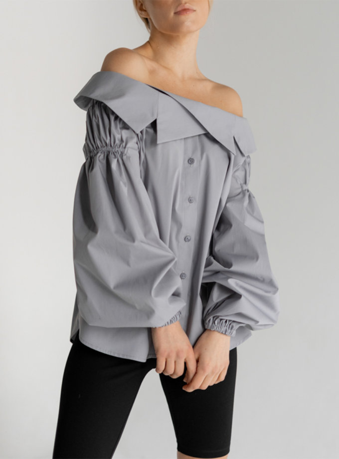 Бавовняна блуза з відкритими плечима 7/11 SEVEN ELEVEN (SE_SE20_Bls_Margo_G) - фото 11