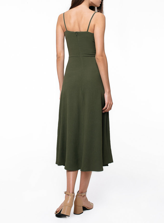 Бавовняна сукня міді на бретелях MAGNETIC (MGN_1724KH)