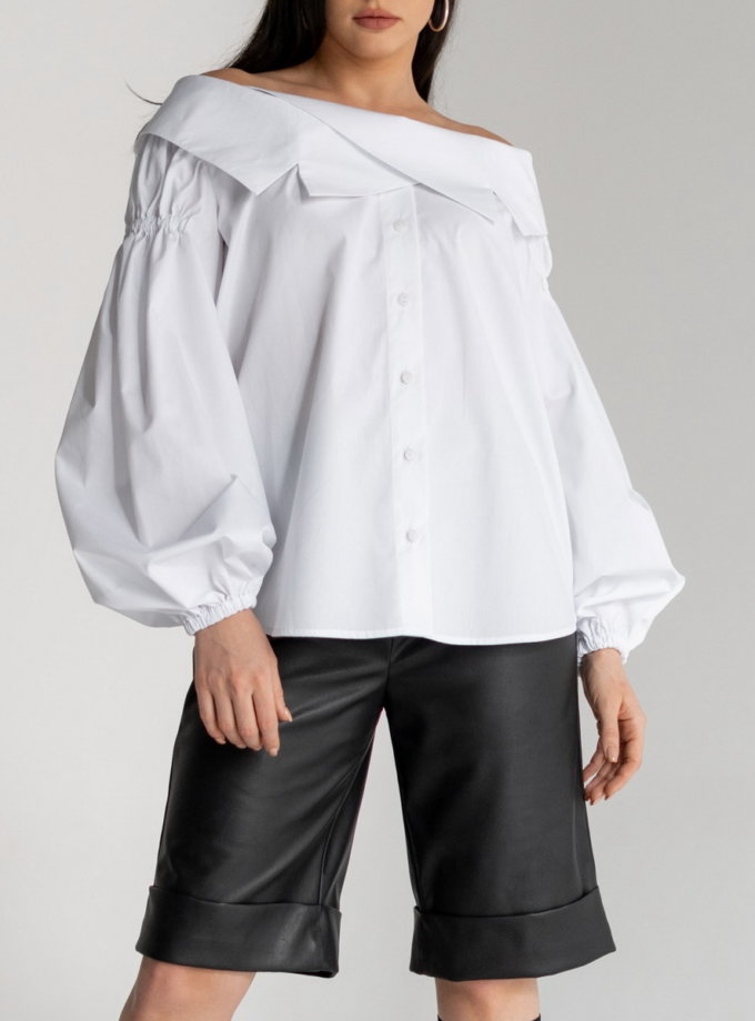 Бавовняна блуза з відкритими плечима 7/11 SEVEN ELEVEN (SE_SE20_Bls_Margo_W) - фото 13