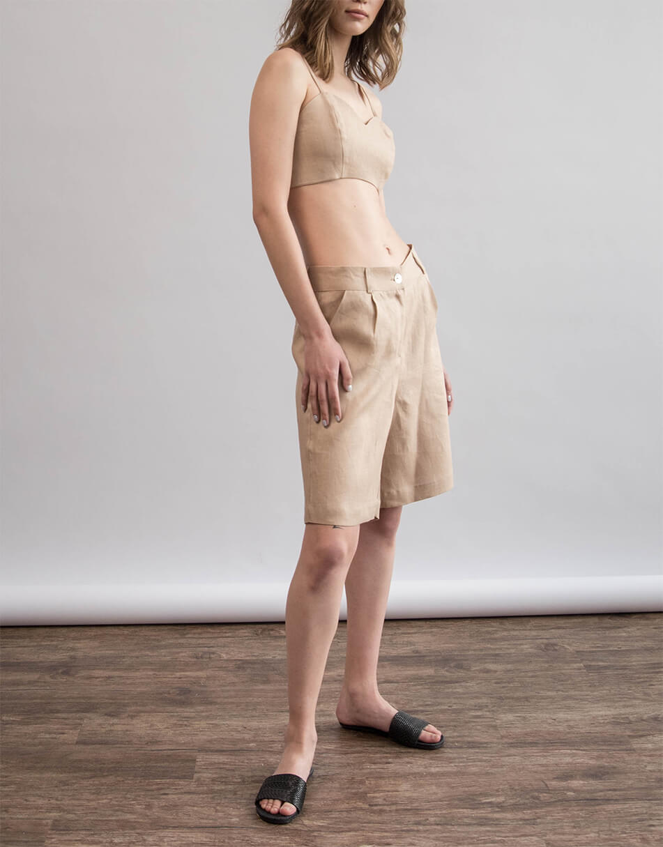 109 Лляні шорти ZHARKO (ZHRK_zk000201-beige) - фото 3