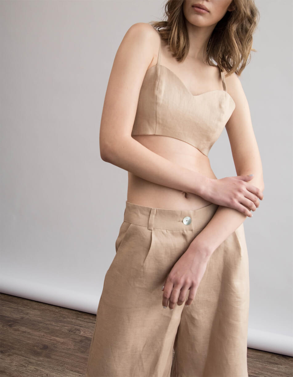 111 Лляні шорти ZHARKO (ZHRK_zk000201-beige) - фото 7