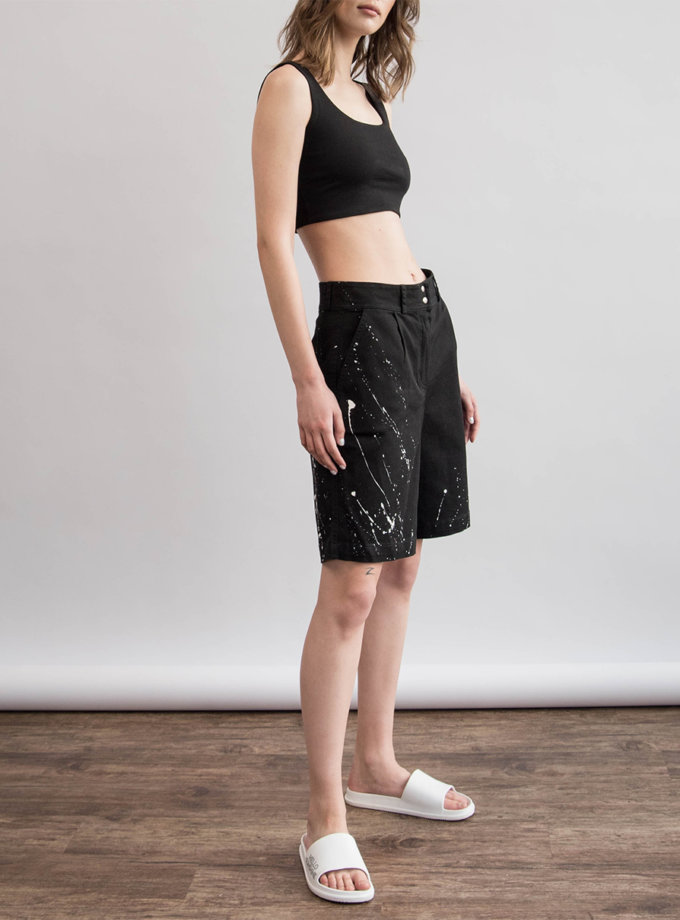 Укорочений топ з бавовни ZHARKO (ZHRK_zbasic0001top-black)