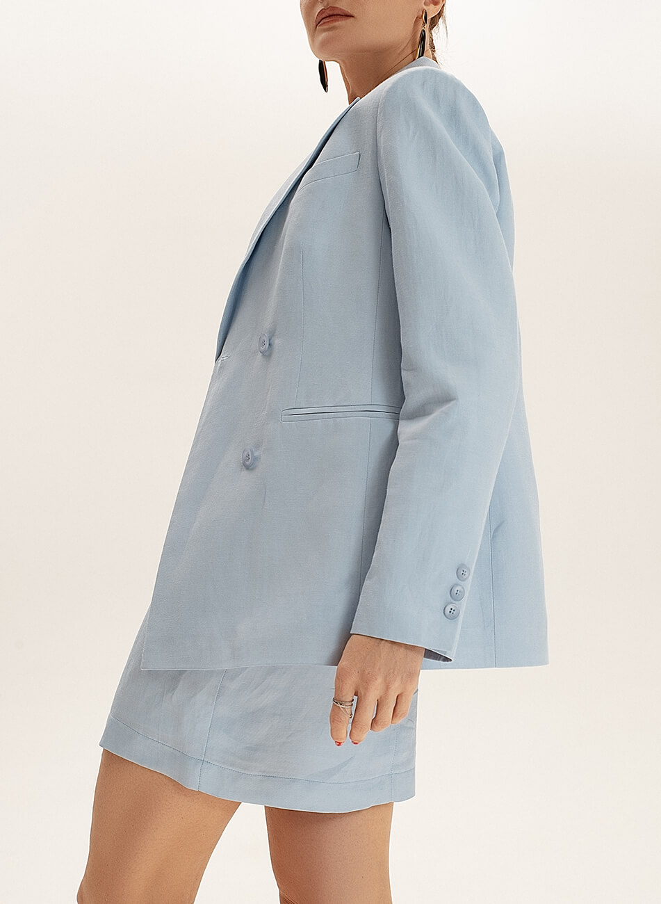 DSC_0359-Edit Двобортний жакет із льону WONDER (WNDR_ss21_lbl_05) - фото 3