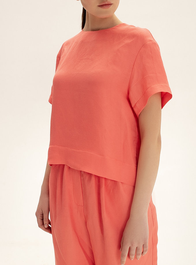 Лляний топ із вирізом на спині WONDER (WNDR_ss21_lc_14) - фото 7