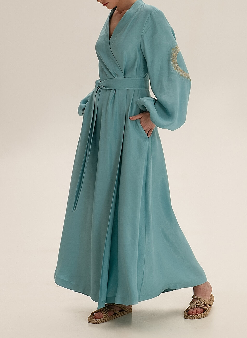 DSC_0722-Edit Лляна сукня максі на запах WONDER (WNDR_ss21_lbi_11-KAPSULA) - фото 3