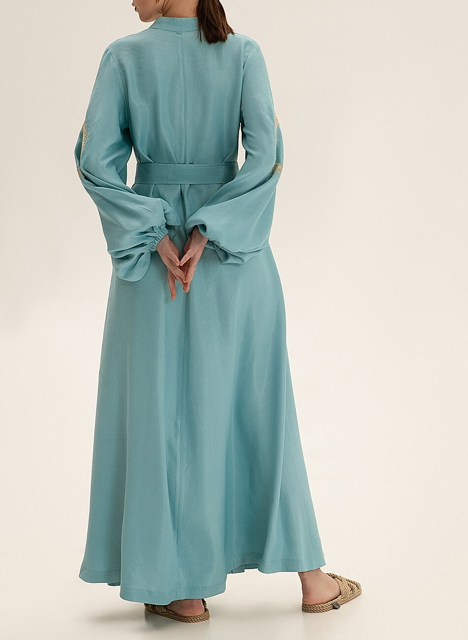 DSC_0735-Edit Лляна сукня максі на запах WONDER (WNDR_ss21_lbi_11-KAPSULA) - фото 5