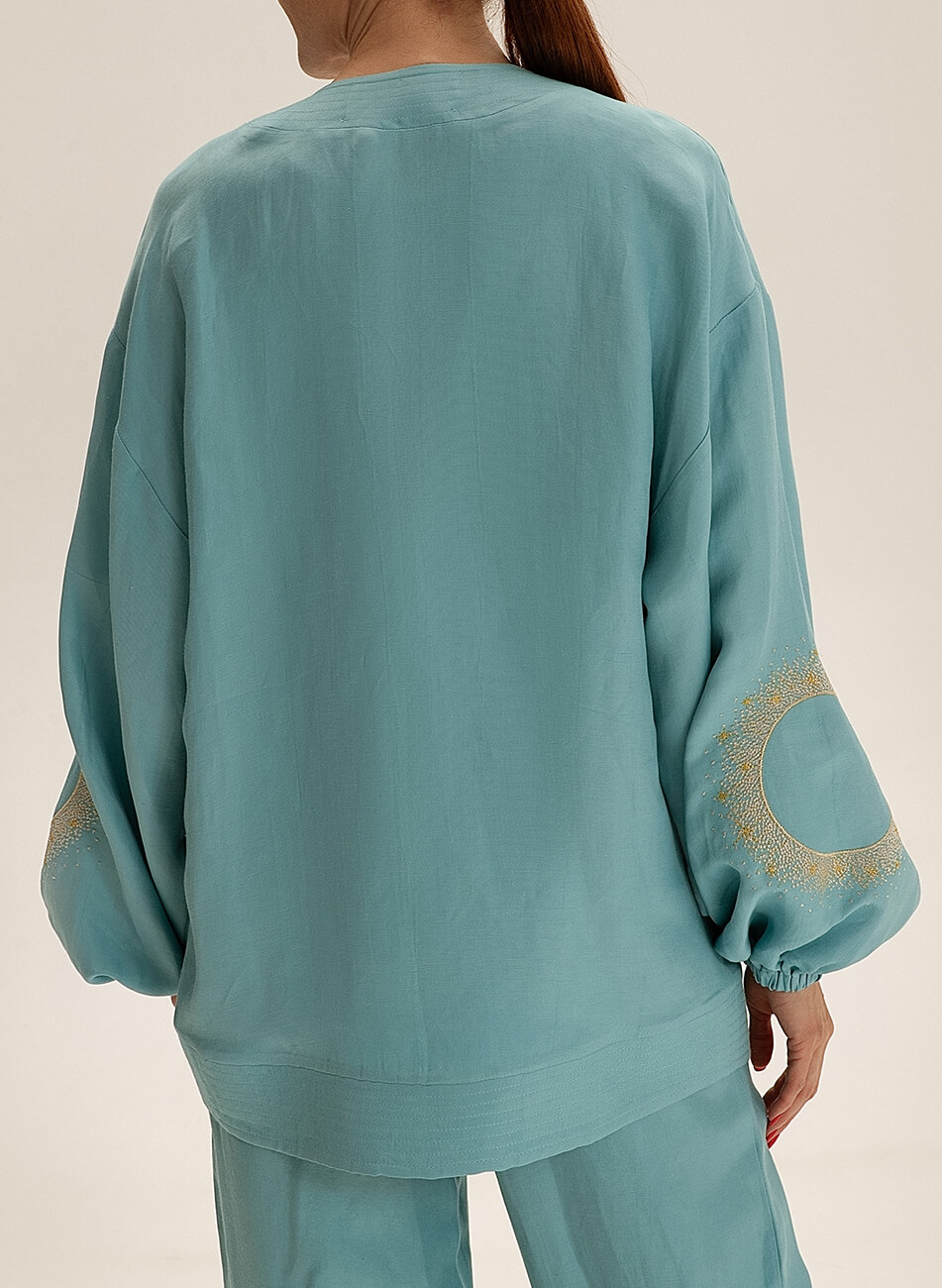 DSC_1689-Edit Коротке кімоно з льону WONDER (WNDR_ss21_lbi_01) - фото 4