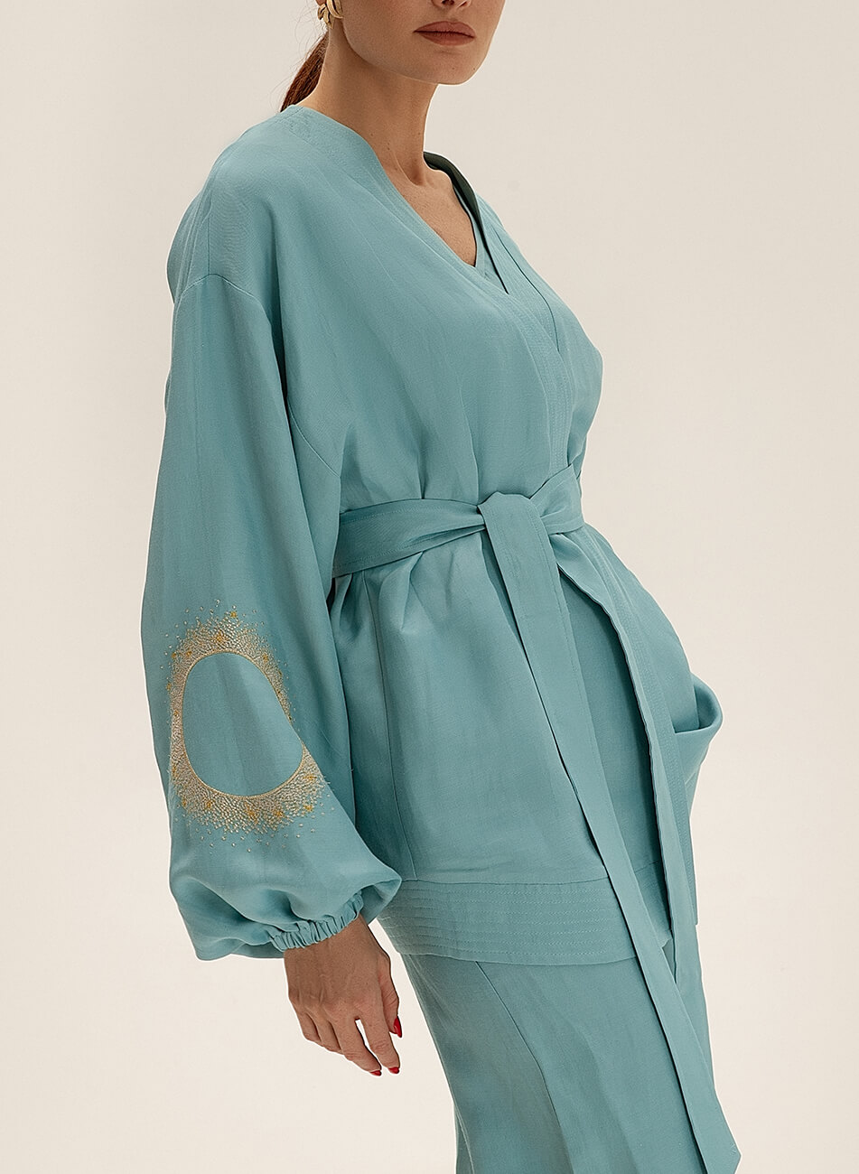 DSC_1706-Edit Коротке кімоно з льону WONDER (WNDR_ss21_lbi_01) - фото 3