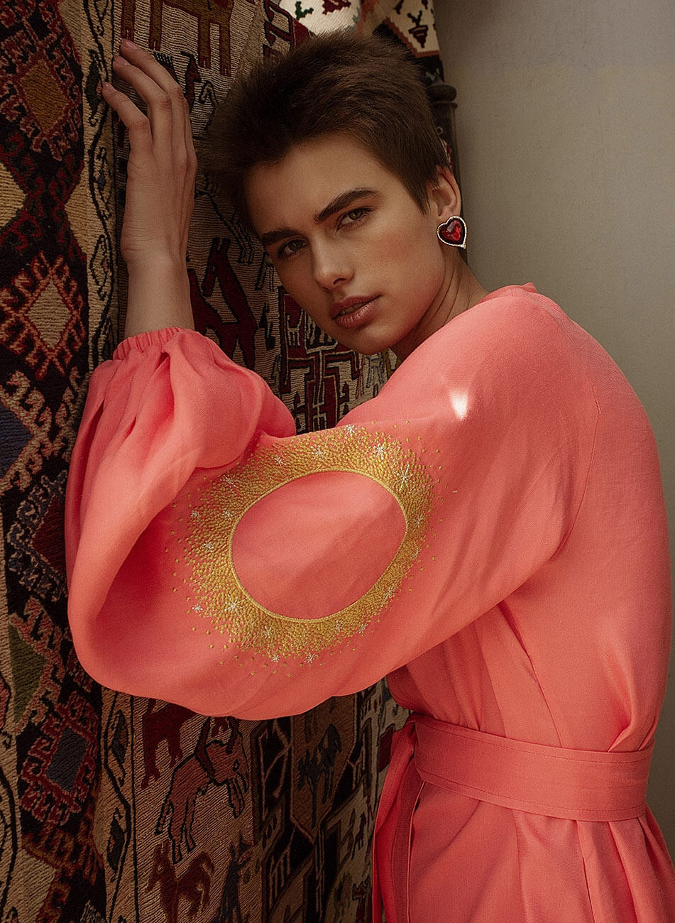 DSC_4737-Edit Лляна сукня міні на запах WONDER (WNDR_ss21_lc_12) - фото 2