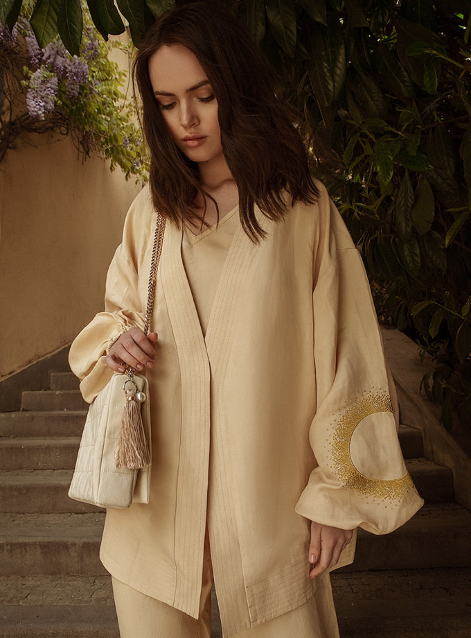 Коротке кімоно з льону WONDER (WNDR_ss21_lml_01) - фото 7