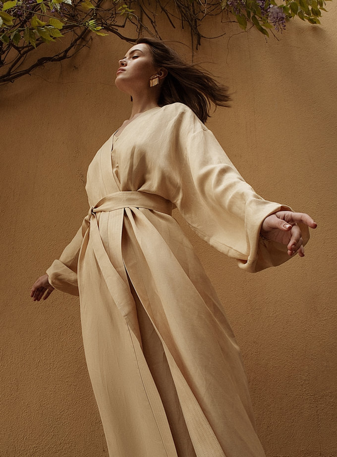 Довге кімоно з льону WONDER (WNDR_ss21_lml_02) - фото 5