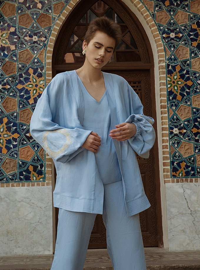 Коротке кімоно з льону WONDER (WNDR_ss21_lbl_01) - фото 9