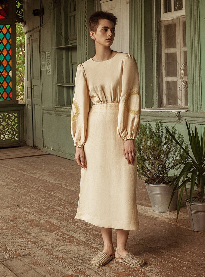 Сукня міді з льону WONDER (WNDR_ss21_lml_10) - фото 9