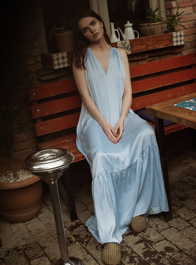 Сарафан максі з ланцюгом WONDER (WNDR_ ss21_vbl_02-KAPSULA) - фото 5