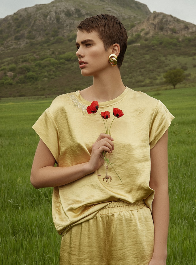 Сатиновий топ із вишивкою WONDER (WNDR_ss21_sye_01) - фото 5