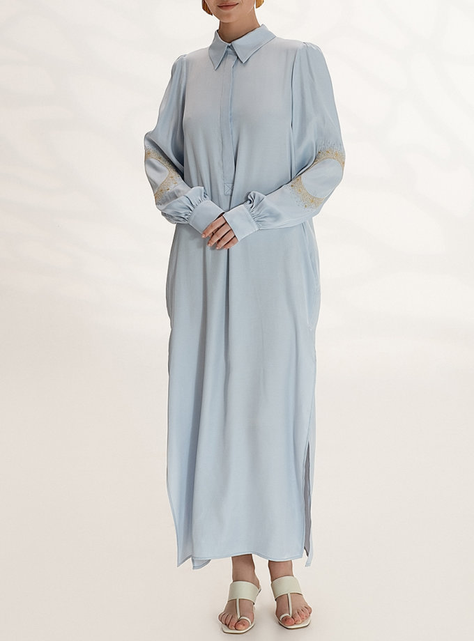 Легка сукня-сорочка з вишивкою WONDER (WNDR_ss21_vbl_05) - фото 9