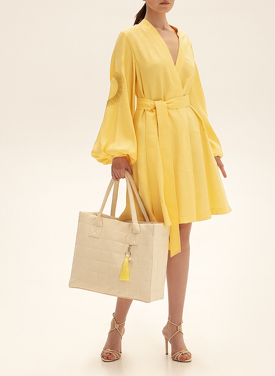 DSC_8610-Edit Лляна сукня міні на запах WONDER (WNDR_ss21_lye_12) - фото 4