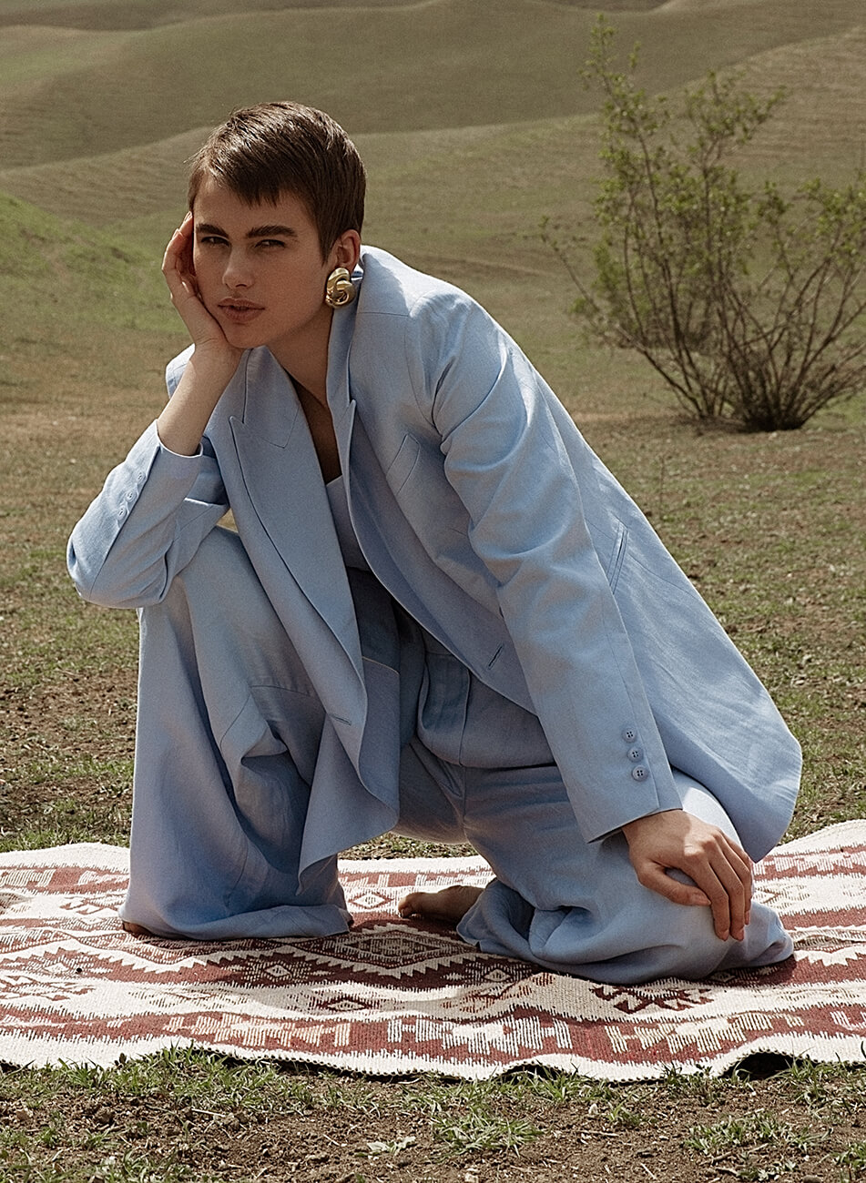 DSC_8977-Edit Двобортний жакет із льону WONDER (WNDR_ss21_lbl_05) - фото 2