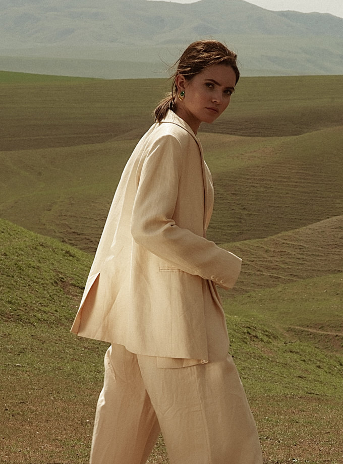 Двобортний жакет із льону WONDER (WNDR_ss21_lml_05) - фото 5